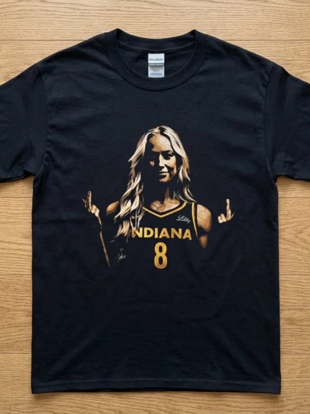 Retro Sophie Cunningham Middle Finger Graphic Basketball T-Shirt Reprint
